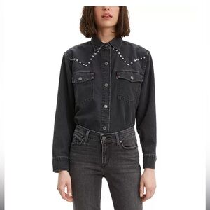 Levi's Long Sleeve Classic Daniela Western Studded Denim Shirt/ Jacket